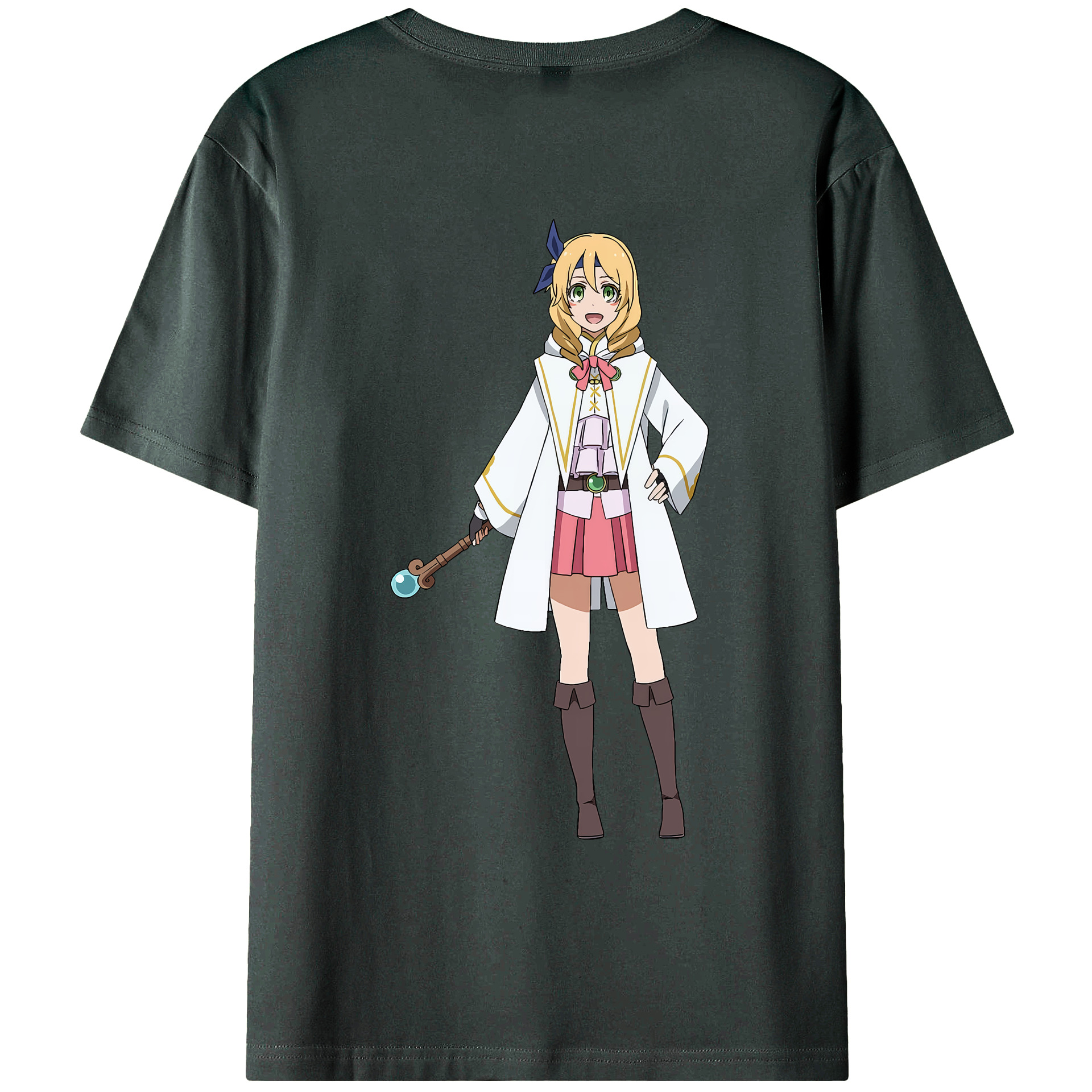 （画像用） 転スラ Regarding Reincarnated to Slime 綿100％ メンズ半袖Tシャツ（バックプリント） 通気性
